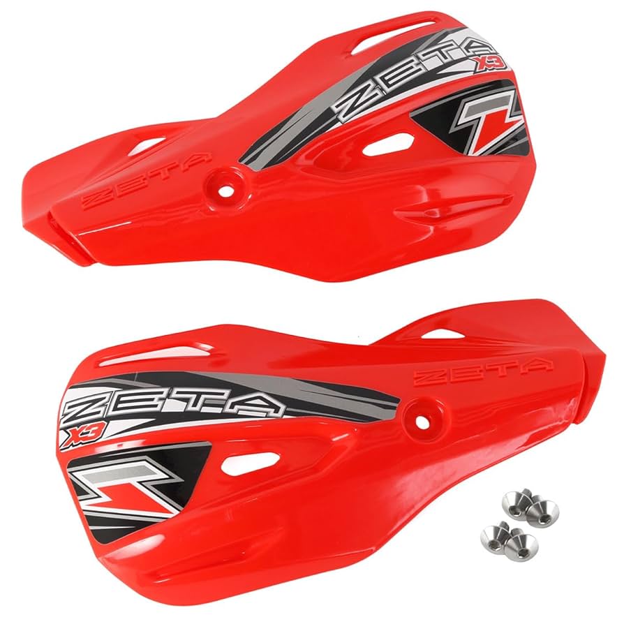 ZETA Armor Hand Guard レッド Amazon.com: Zeta ARMOR-GUARD X3 PROTECTORS RED : Automotive